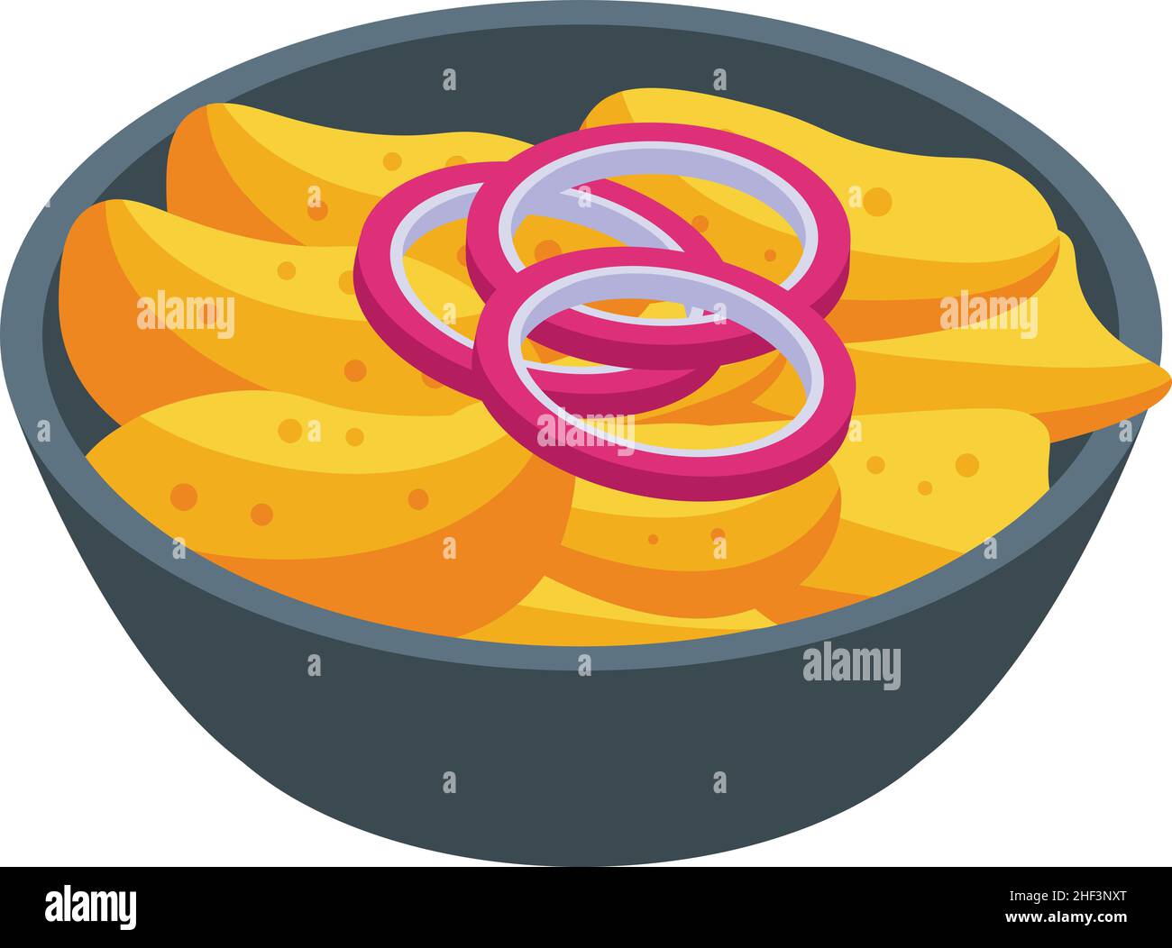 German potato chips icon isometric vector. Cuisine food. Dish germany