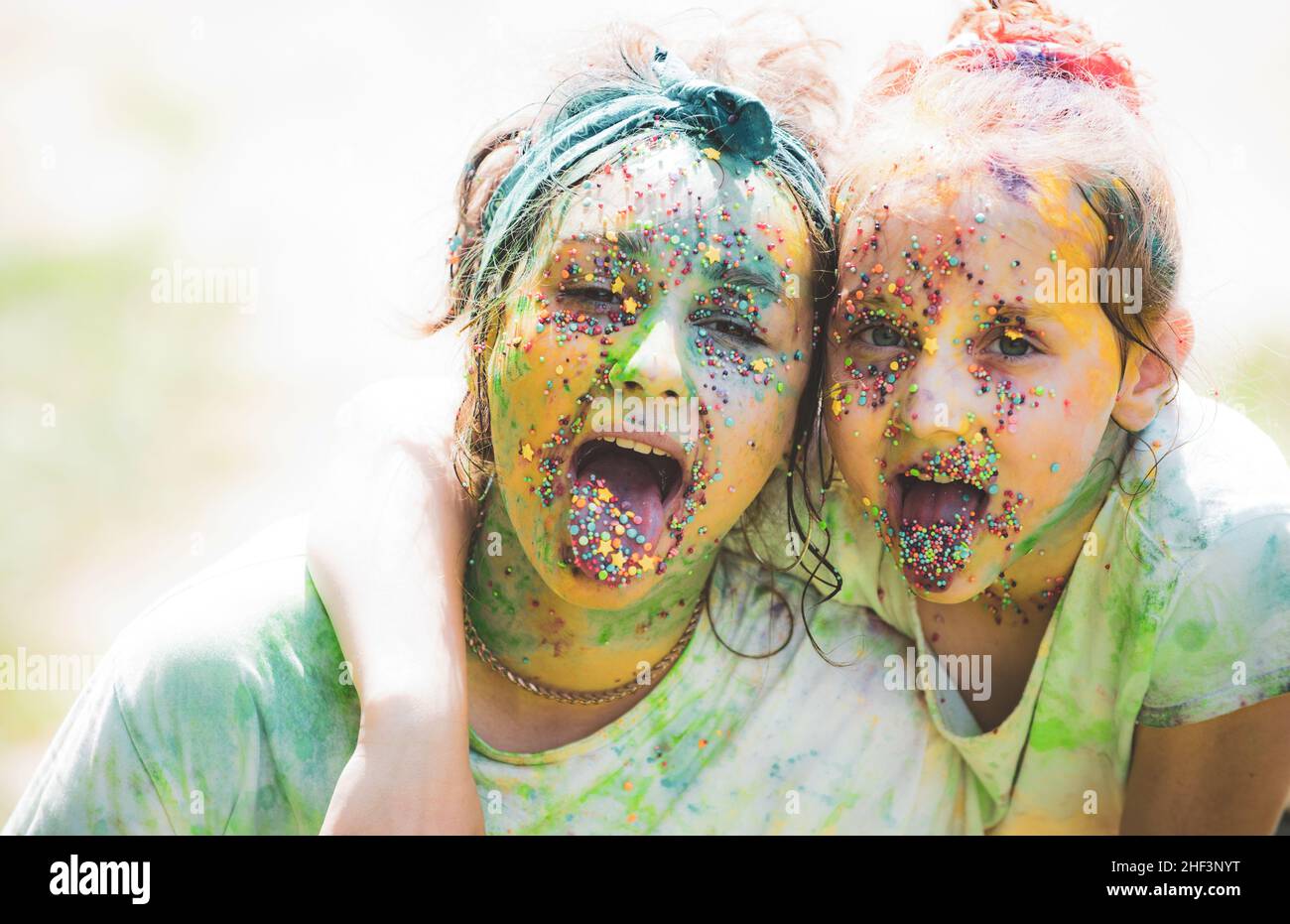 Child children with coloured colored tongue hi-res stock photography ...