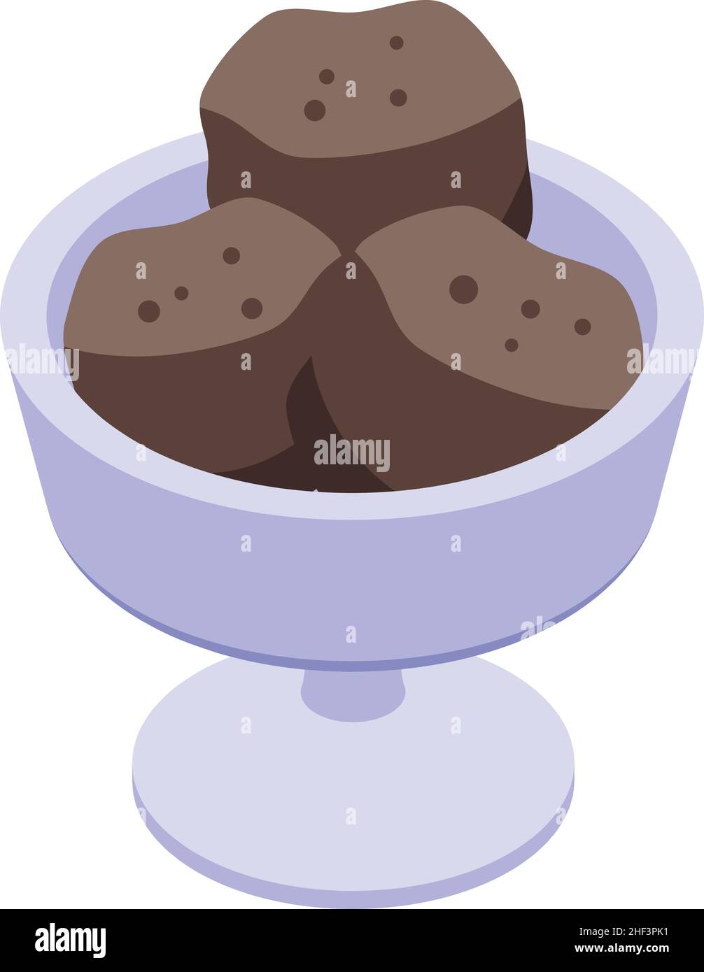 Sundae icon isometric vector. Cream scoop. Cup dessert Stock Vector