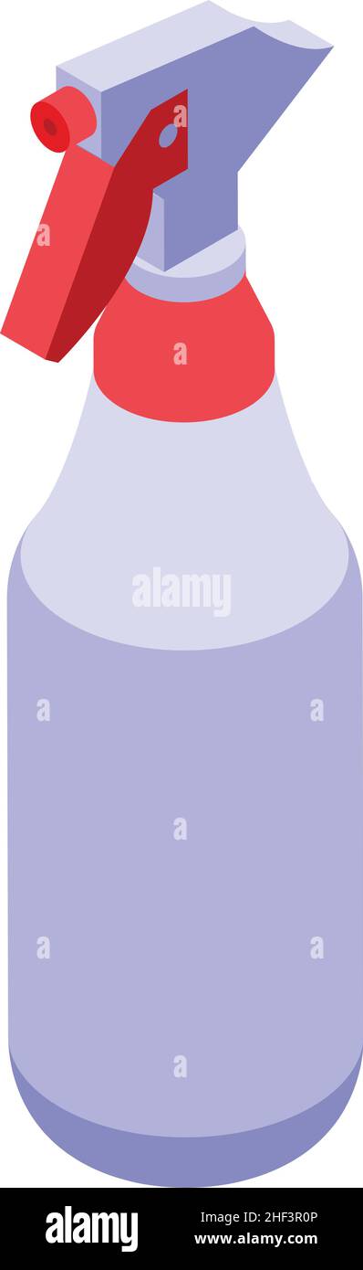 Health spray icon isometric vector. Clean bottle. Plastic trigger Stock Vector