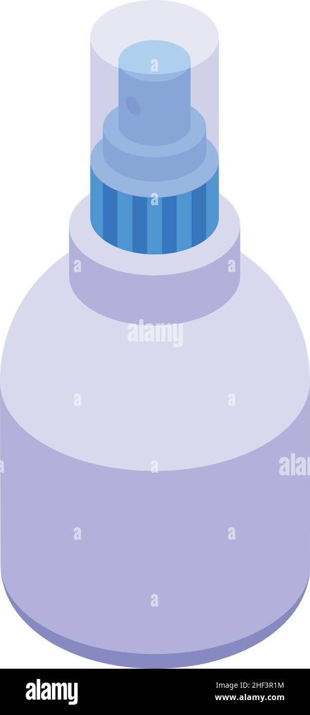 Alcohol spray icon isometric vector. Clean bottle. Plastic trigger ...