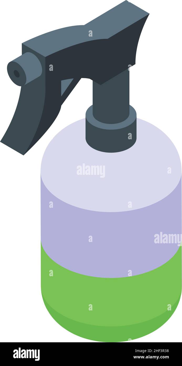 Spray bottle icon isometric vector. Clean plastic. Disinfect trigger Stock Vector