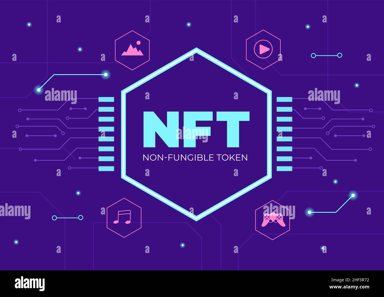 NFT Non Fungible Token Crypto Art of Converting Into