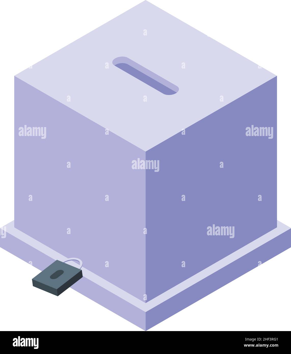 Carton election box icon isometric vector. Vote people. Voting poll ...