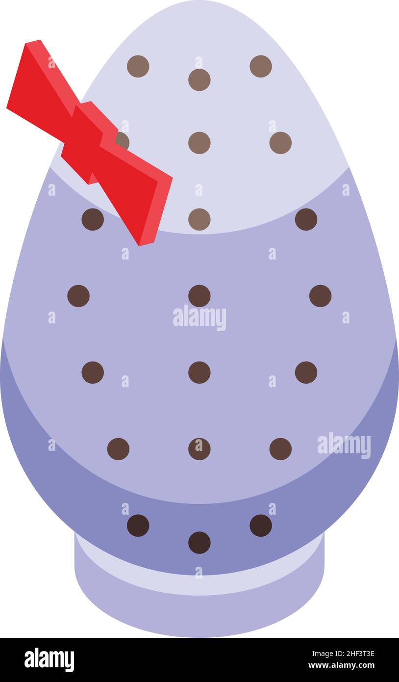 Chocolate egg icon isometric vector. Dark candy. Cracked milk Stock Vector