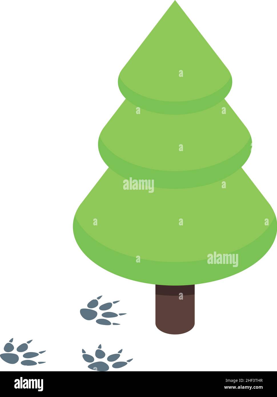 Fir tree icon isometric vector. Adventure camp. Summer boy Stock Vector