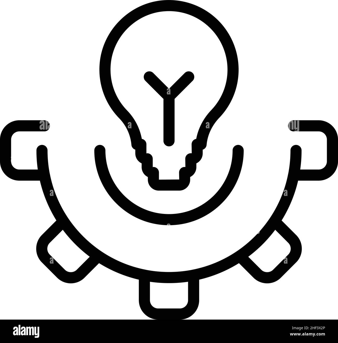 Gear thinking icon outline vector. Human skill. Brain change Stock ...