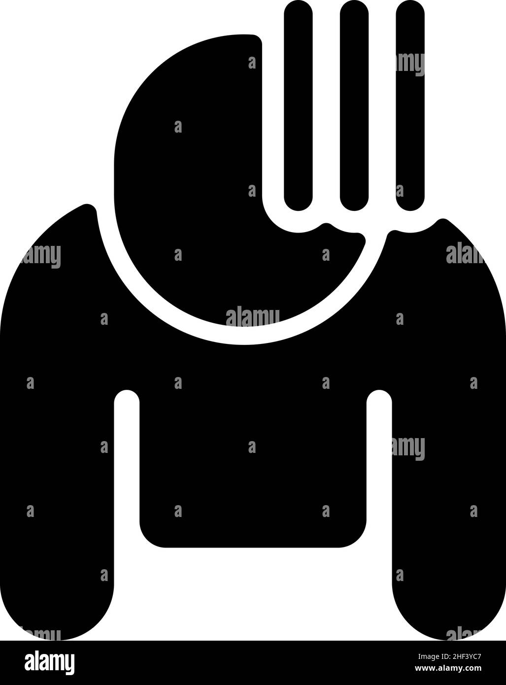 Silhouette person vector icon illustration  | sad, despair, discouragement Stock Vector