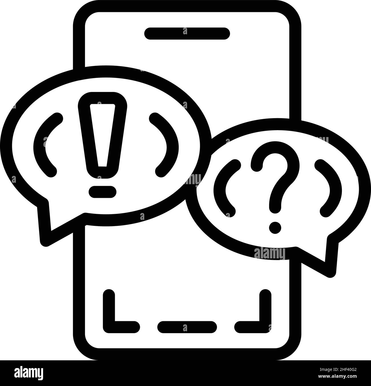 Smartphone online support icon outline vector. Man help. Computer technology Stock Vector