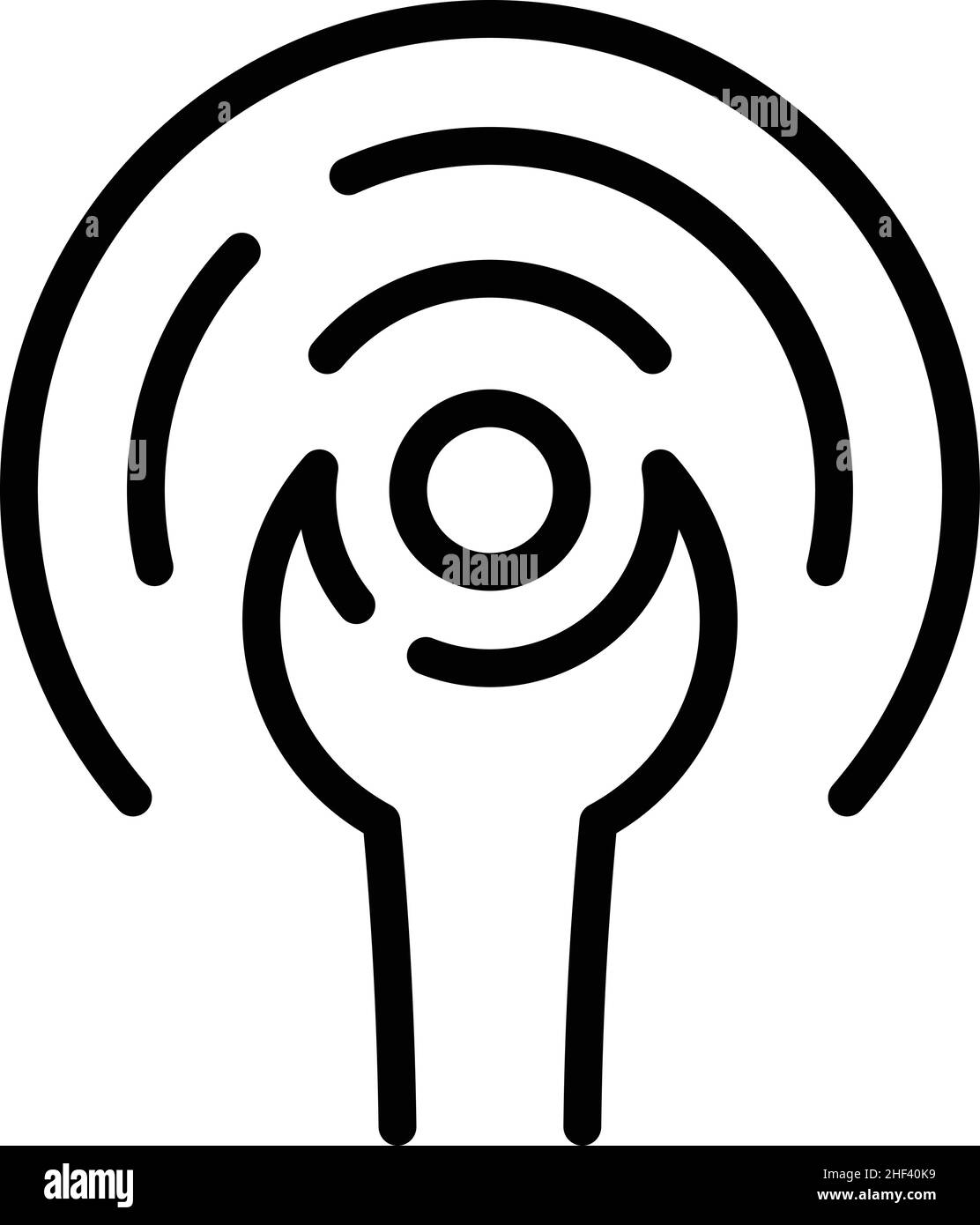 Online key support icon outline vector. Man specialist. Computer help