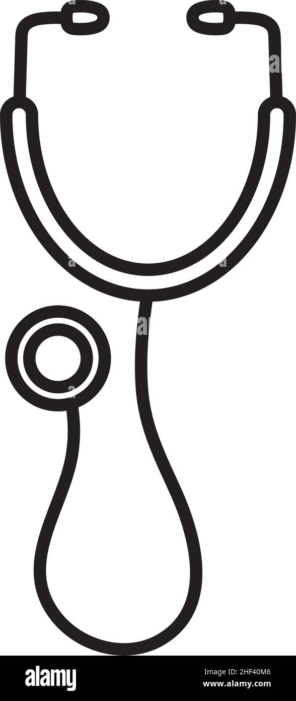 stethoscope icon over white background Stock Vector Image & Art - Alamy