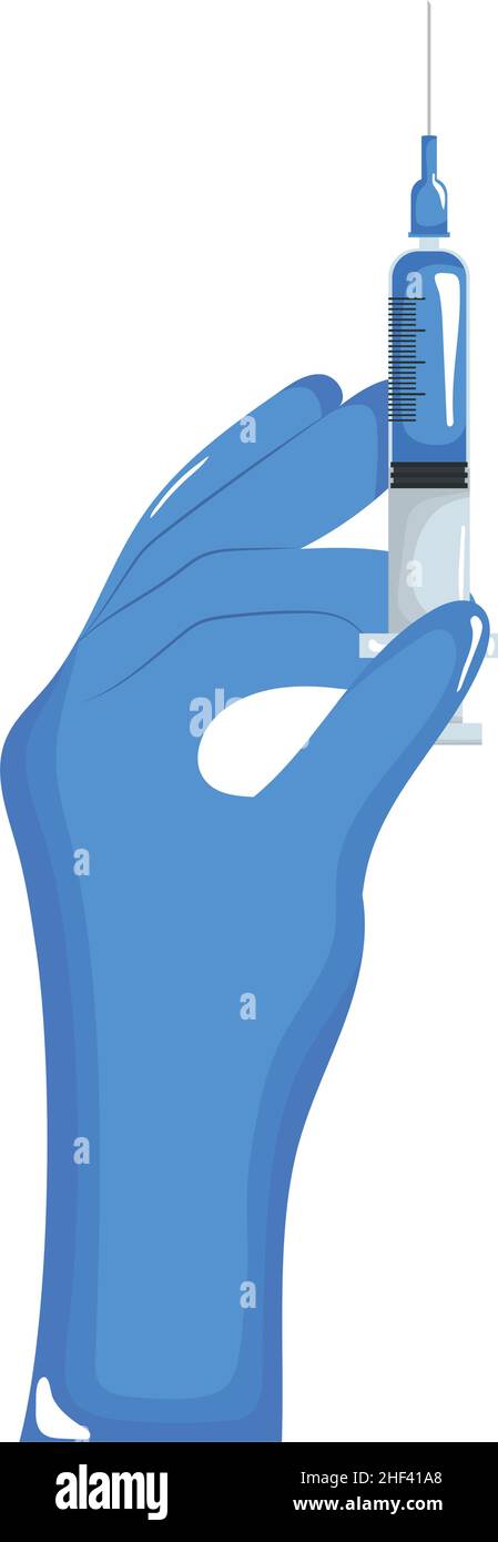 medical hand holding a syringe Stock Vector Image & Art - Alamy