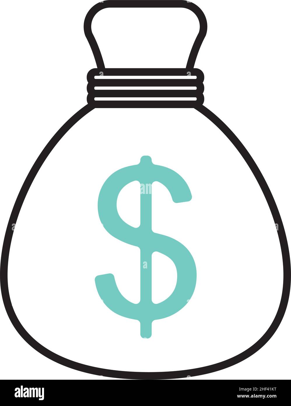 money bag icon on white background Stock Vector Image & Art - Alamy
