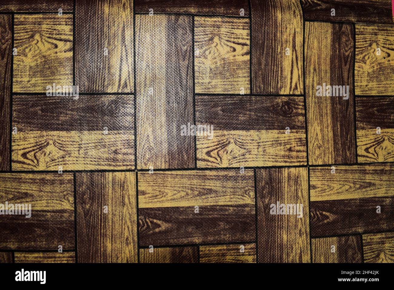 Wooden Vinyl style seamless patterned design background. Brown color