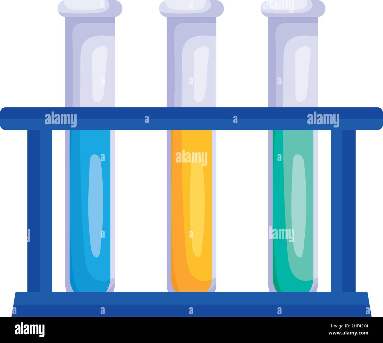 test tubes on stand on white background Stock Vector Image & Art - Alamy
