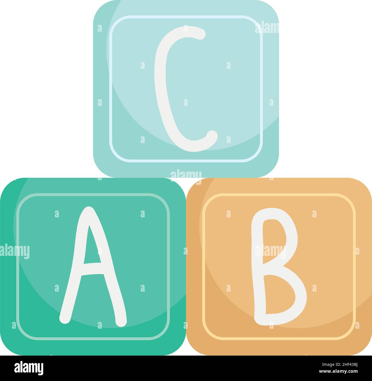 baby blocks on white background Stock Vector Image & Art Alamy