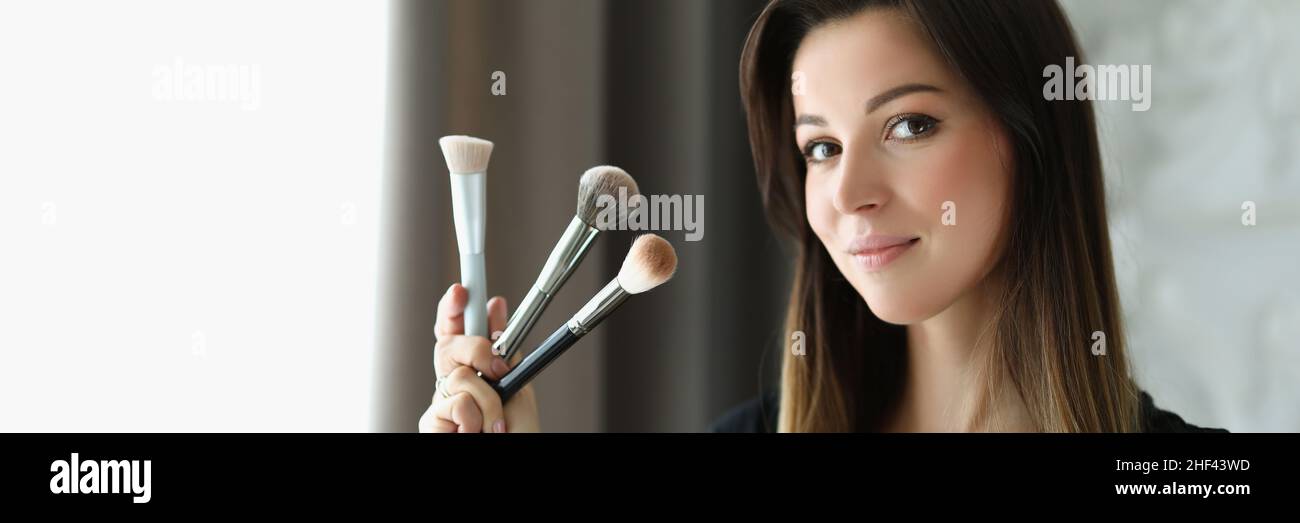 Qualified female specialist in studio Stock Photo