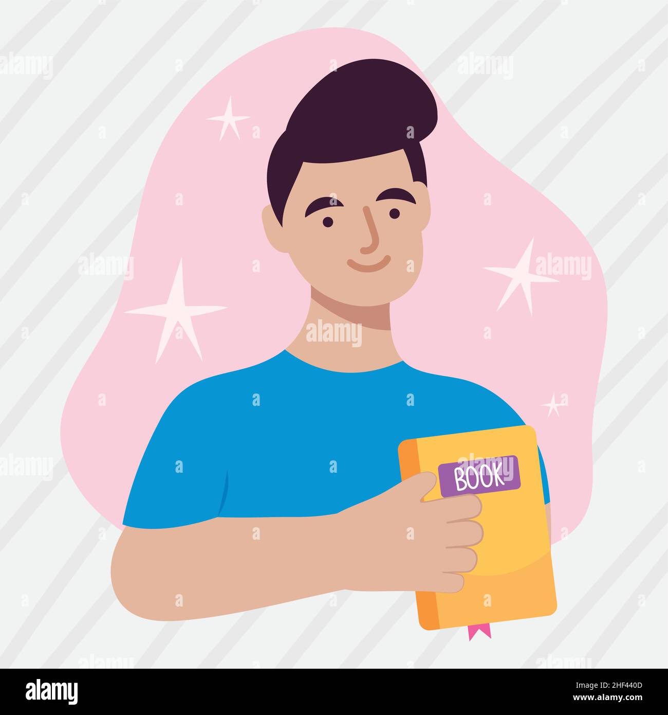 boy holding a book illustration Stock Vector Image & Art - Alamy