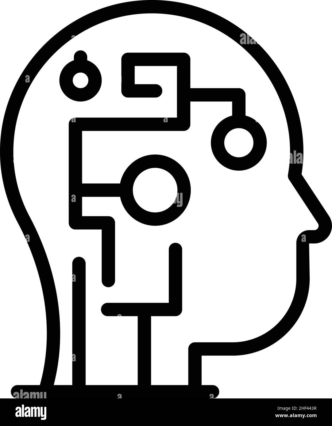 Thinking reflexion icon outline vector. Mind think. Critical human ...