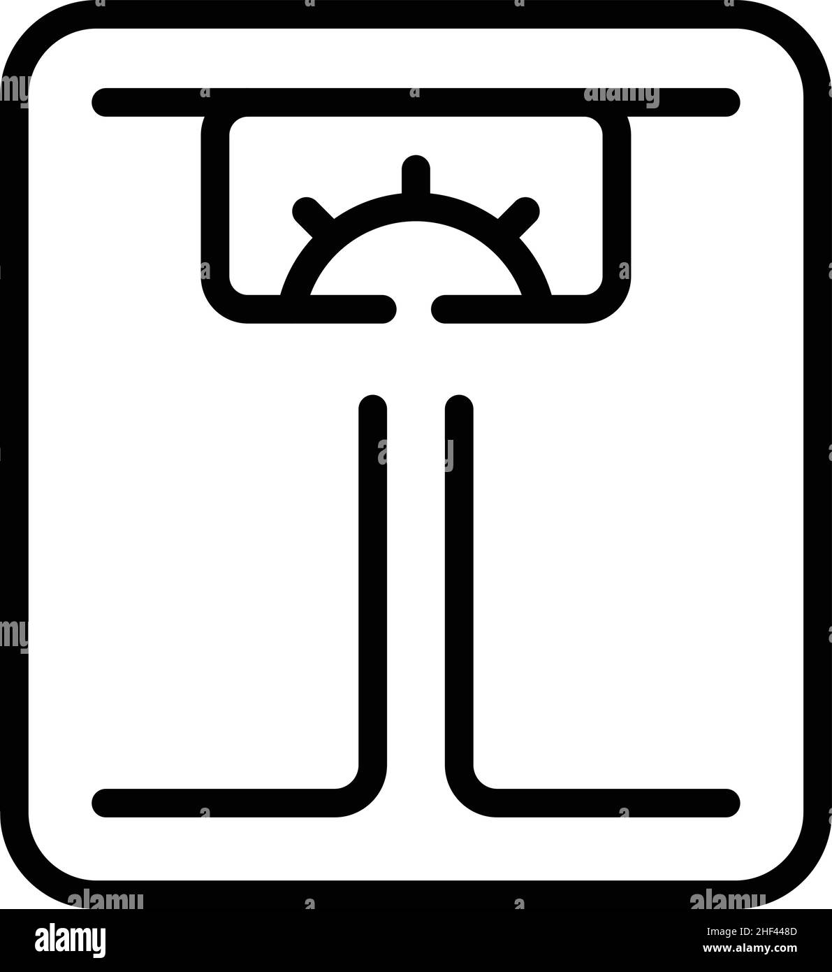Weight scales icon outline vector. Scale balance. Loss control Stock ...
