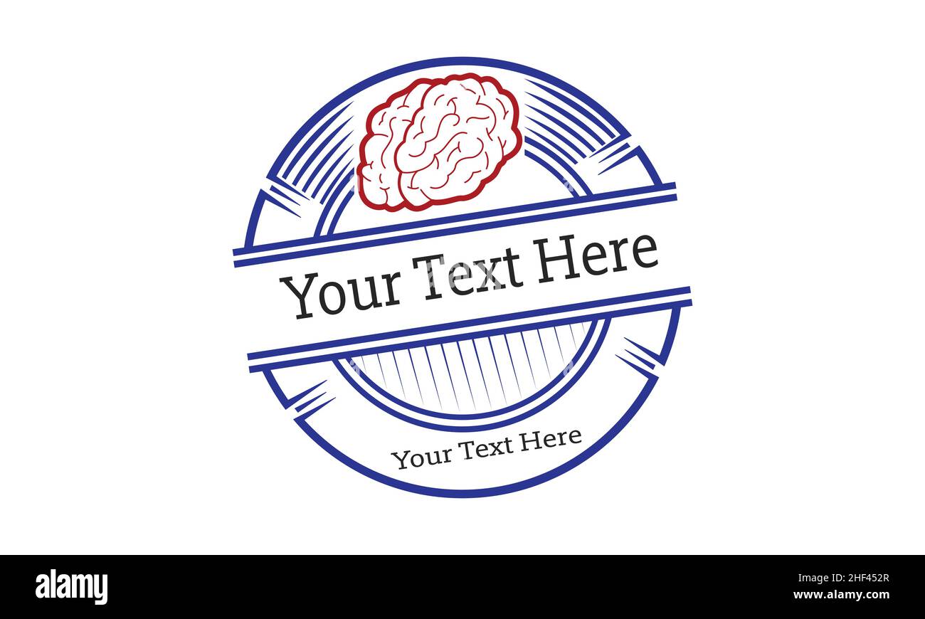 circular round label Business and educational logo design, flat vector