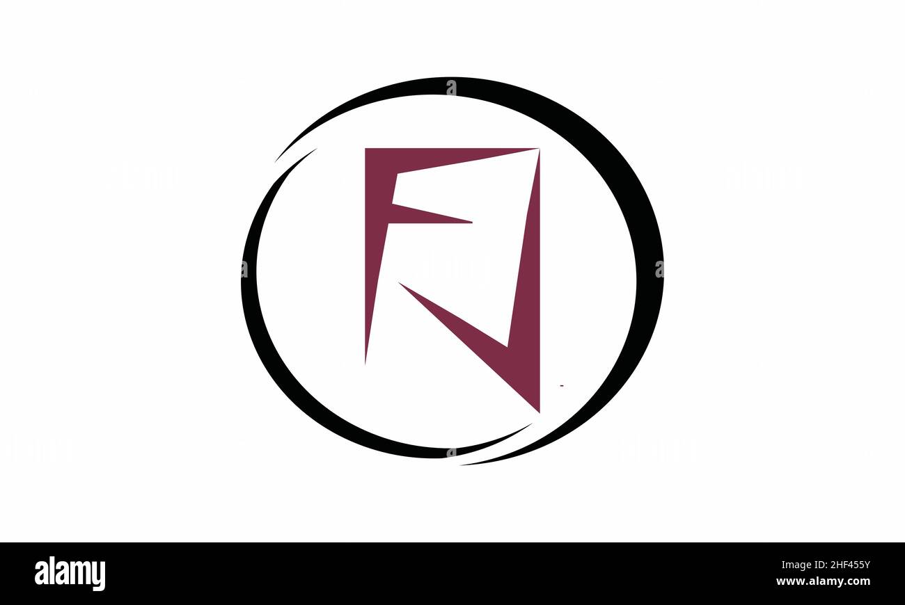 Initial FJ JF modern monogram and elegant logo design, Professional Letters Vector Icon Logo on black background. Stock Vector