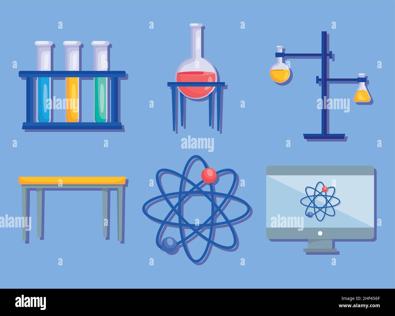 lab and chemistry icon set Stock Vector Image & Art - Alamy