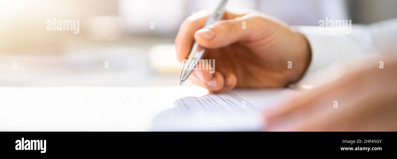 Lawyer Signing Business Contract Legal Document Paper Stock Photo - Alamy