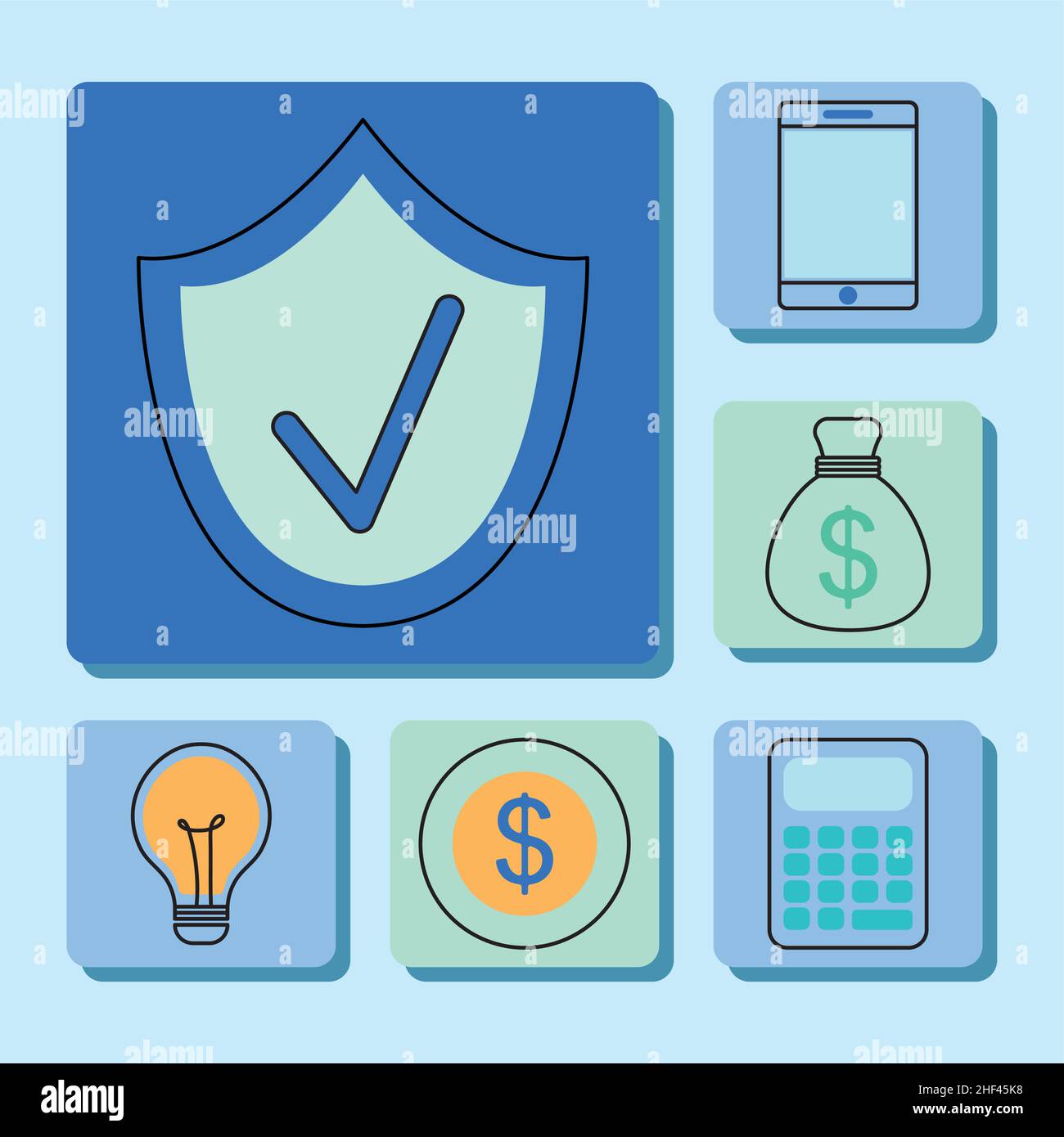 money and business icon set Stock Vector Image & Art - Alamy