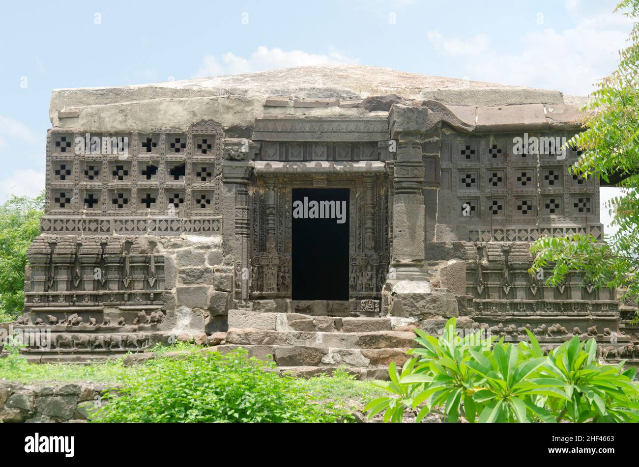 Temple is finely proportioned and profusely sculptured temple. On plan it consists of a  garbhagriha, antarala and mahamandapa and mukhamanadapa, the Stock Photo