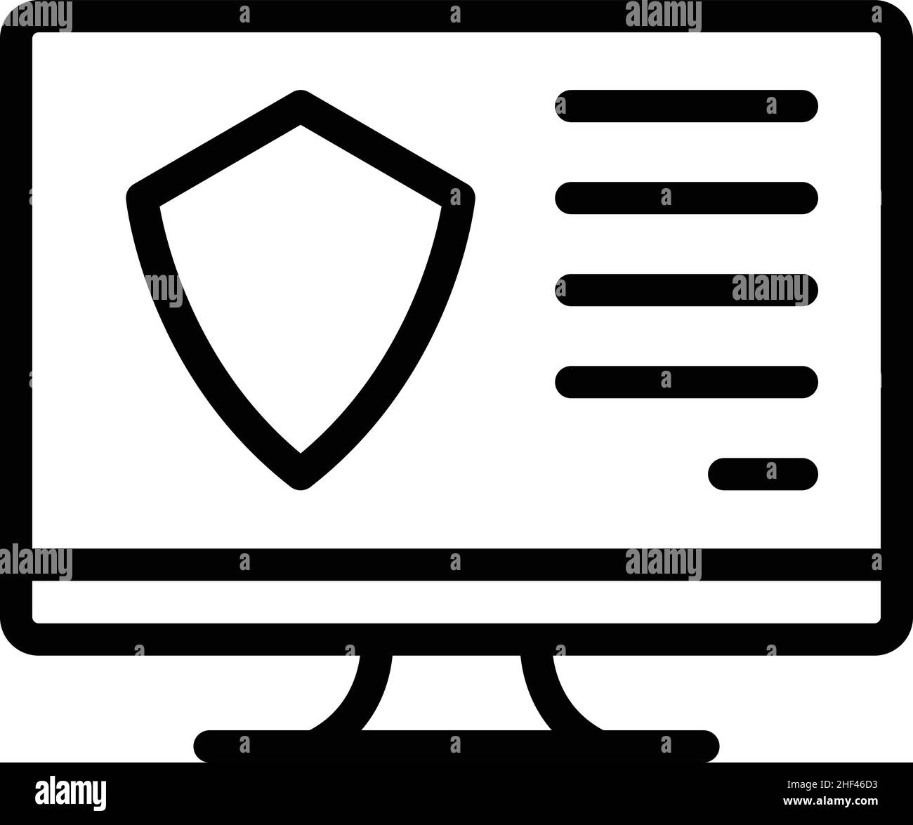 Secured Register Icon Outline Vector Online User Login Password Stock