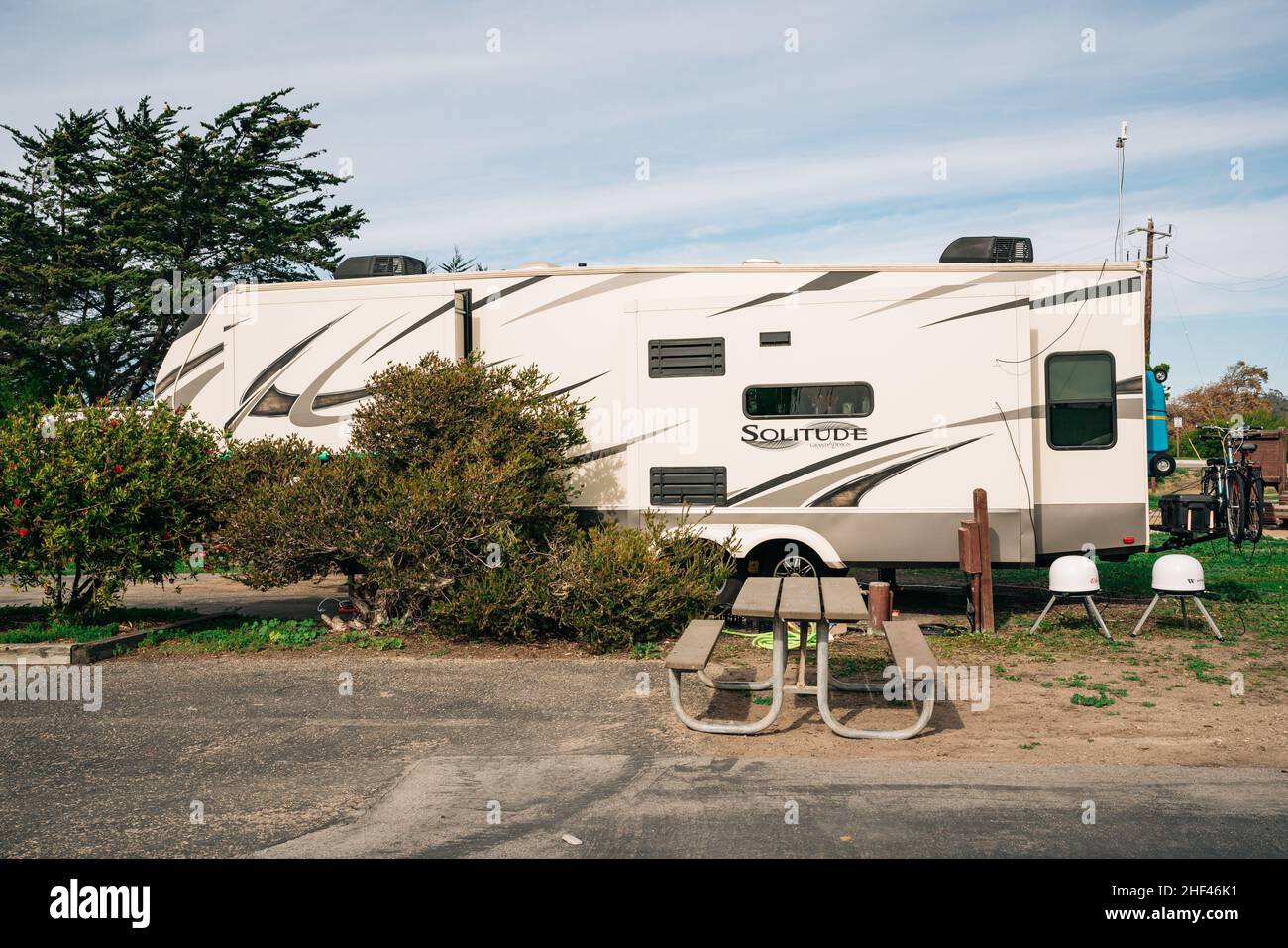 Oceano, California, USA January 12, 2022. Oceano campground for RV