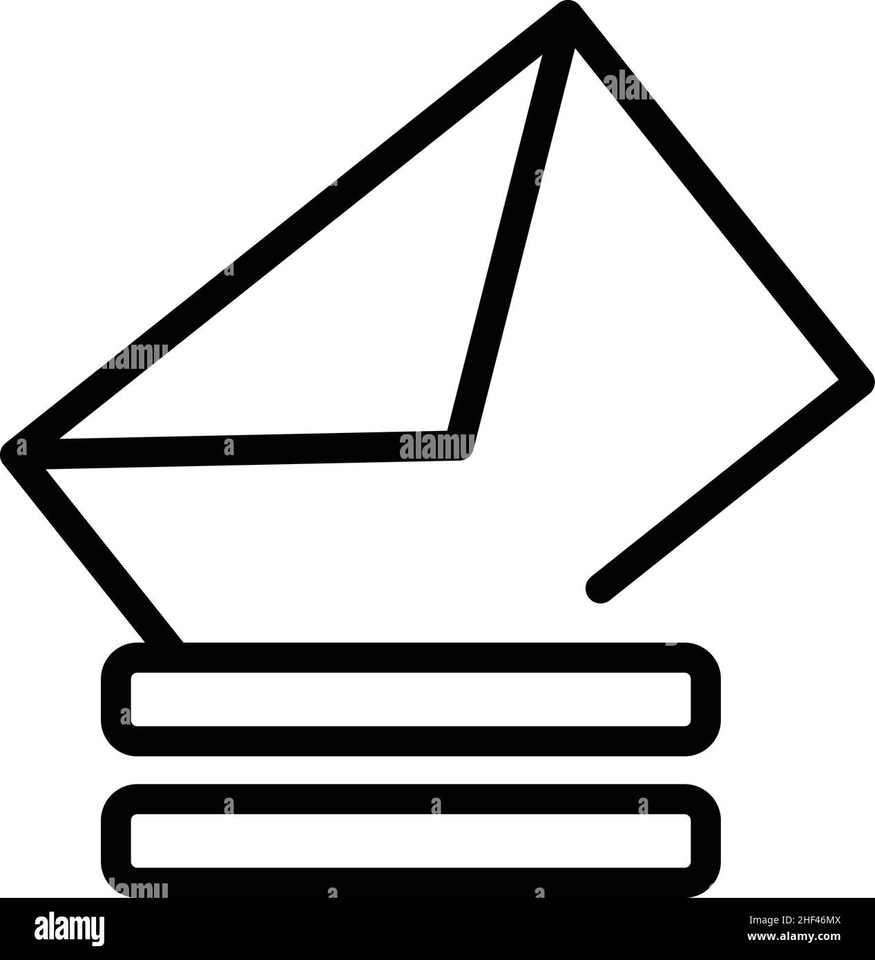 New mail login icon outline vector.  form. Register user Stock