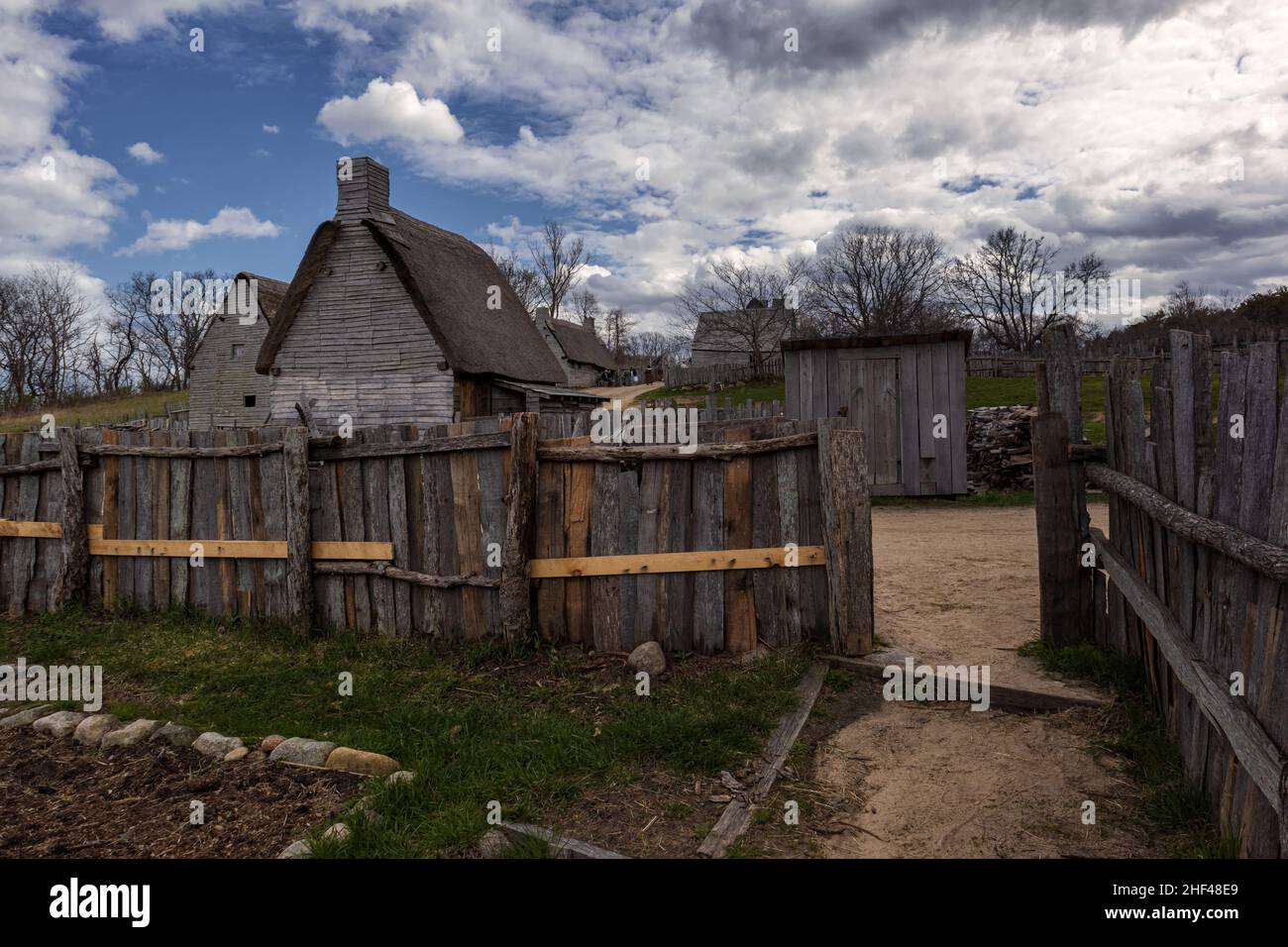 Pilgrim Village in Plymouth Massachusetts Stock Photo Alamy