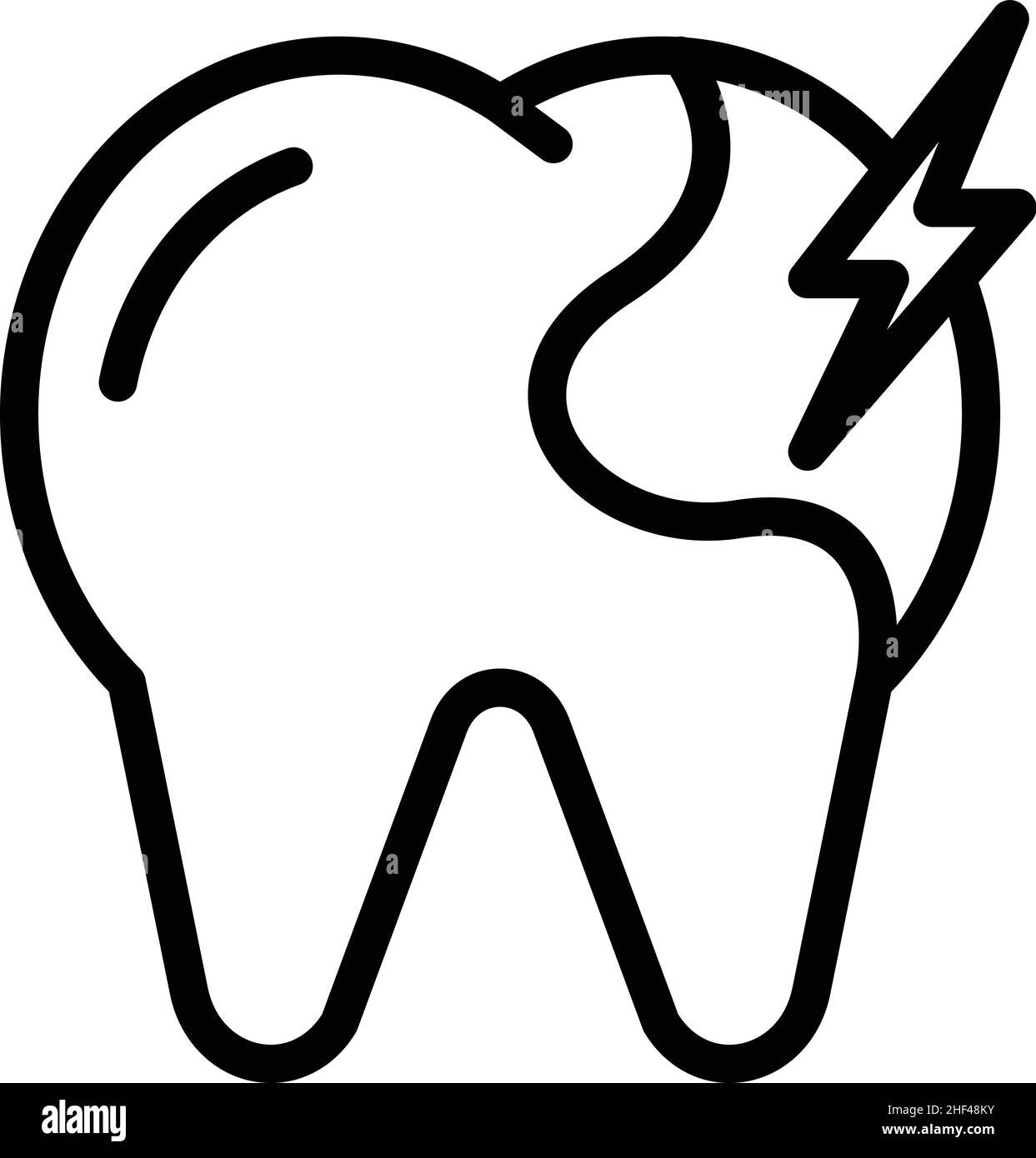 Denture implant icon outline vector. Dental tooth. Crown care Stock