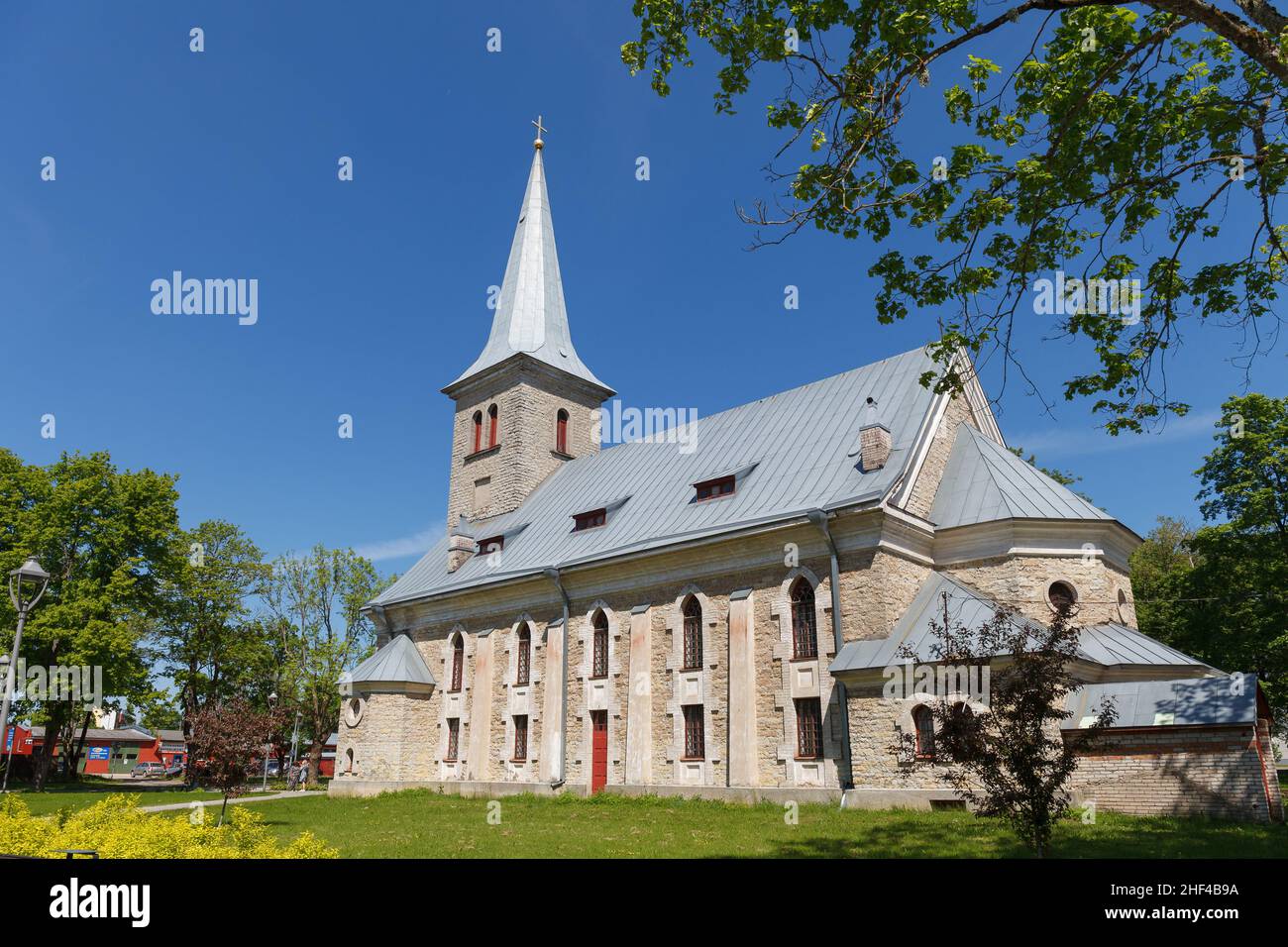 St. Jacob Lutheran Church in Tapa, Estonia. Stock Photo