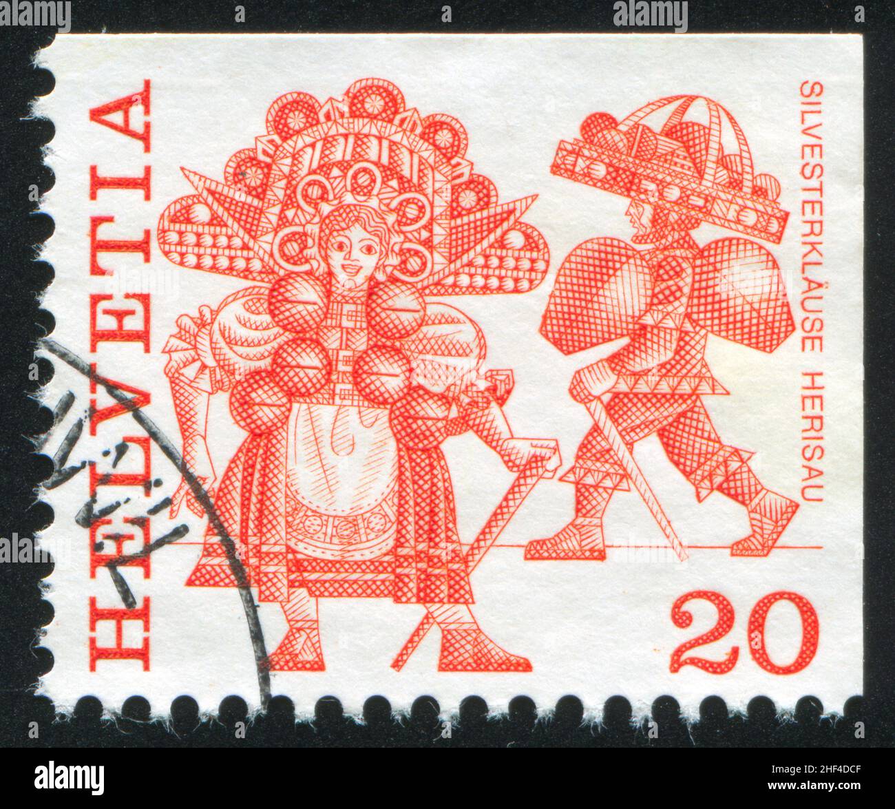 SWITZERLAND - CIRCA 1977: stamp printed by Switzerland, shows Chesslete,  Solothurn, circa 1977 Stock Photo - Alamy