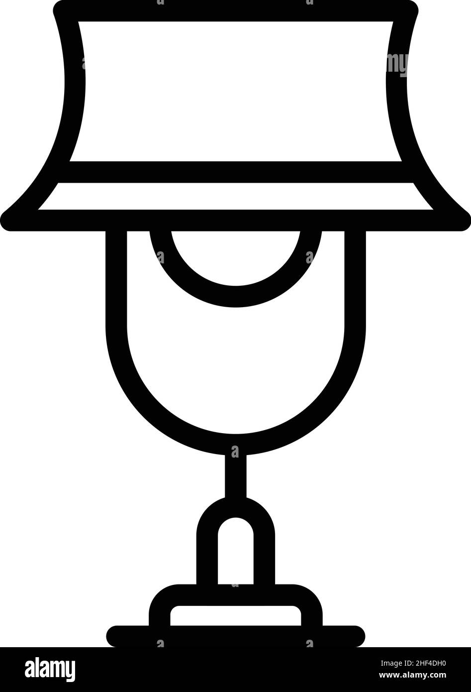 Home lamp icon outline vector. Interior light. Stand illumination Stock