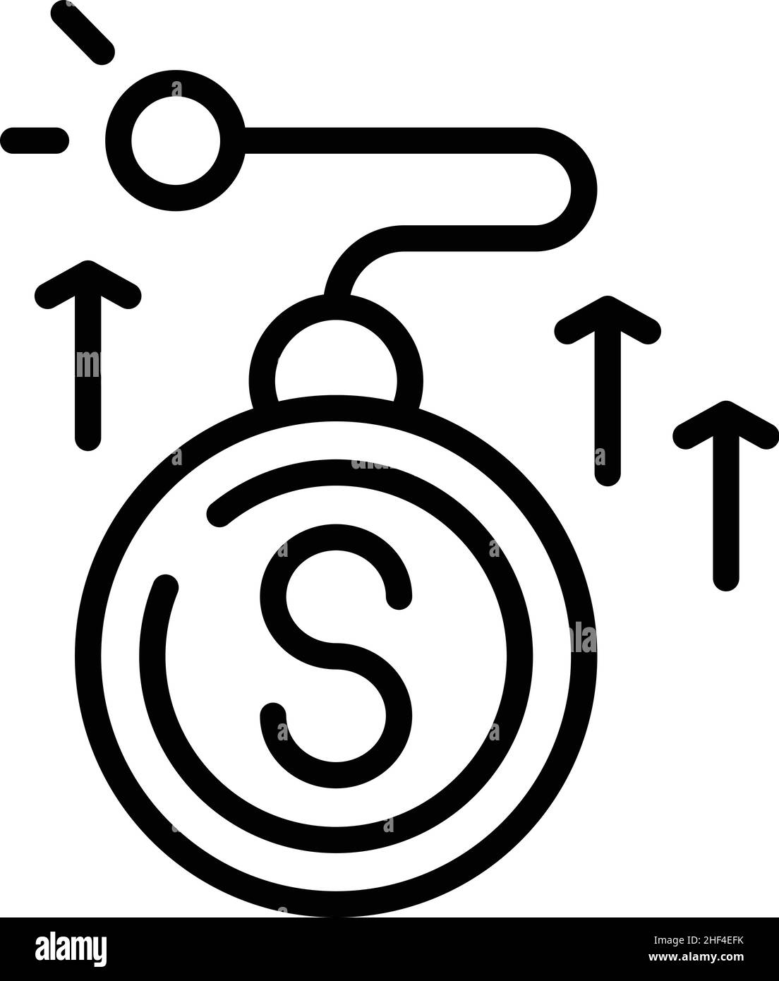 Business money risk icon outline vector. Project disaster. Control ...