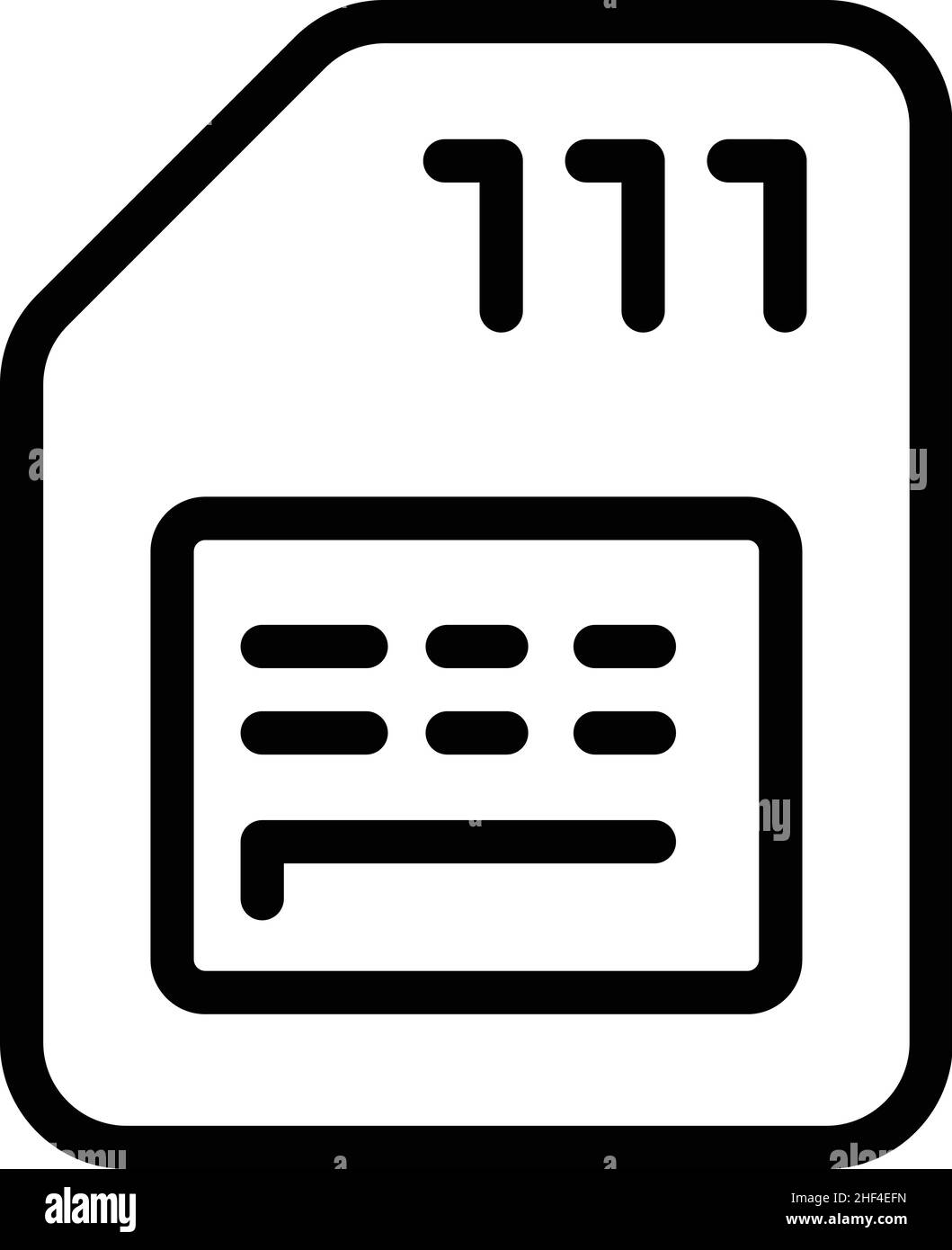 Sim card overview icon outline vector. Data result. Stock report Stock ...