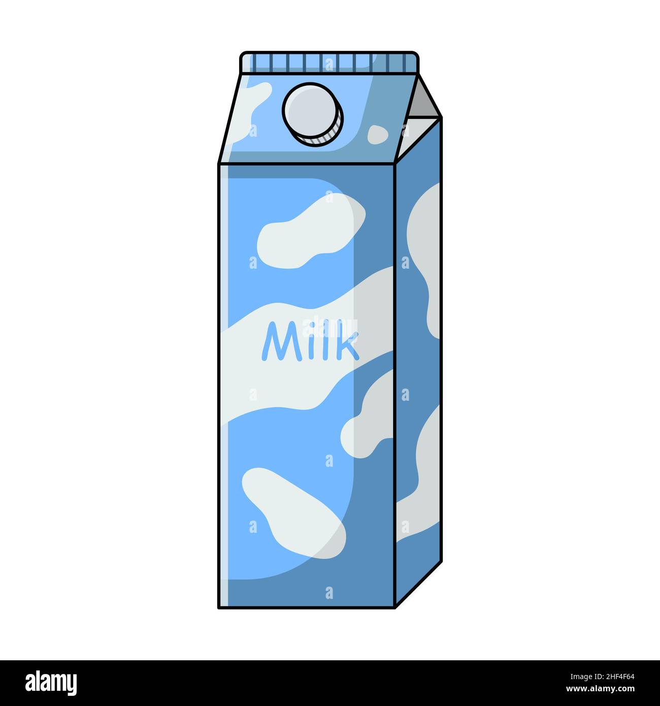 Milk carton. Isolated vector illustration on white background. Flat line  cartoon style Stock Vector Image & Art - Alamy