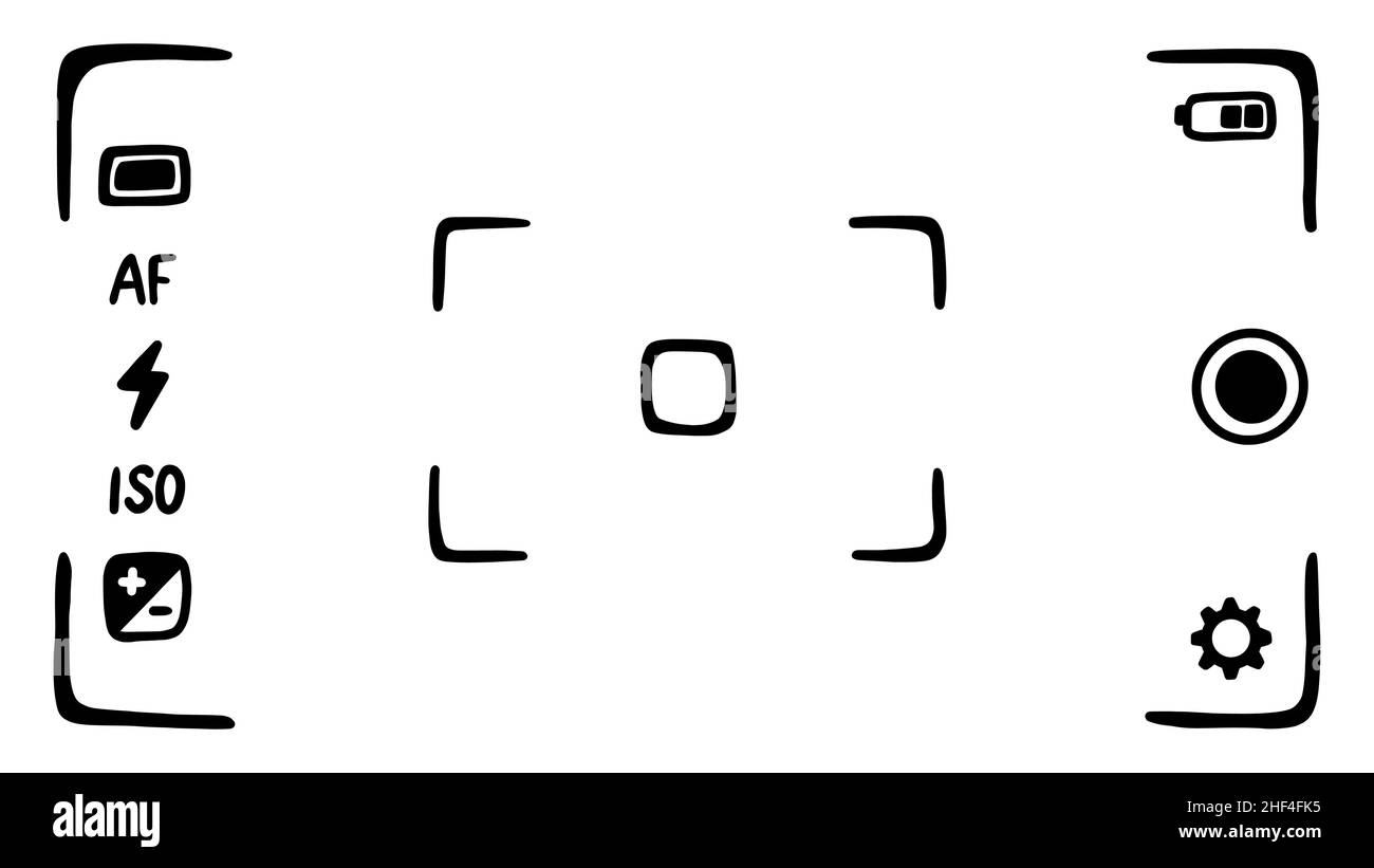 Camera viewfinder application interface on smartphone, screen. Photo