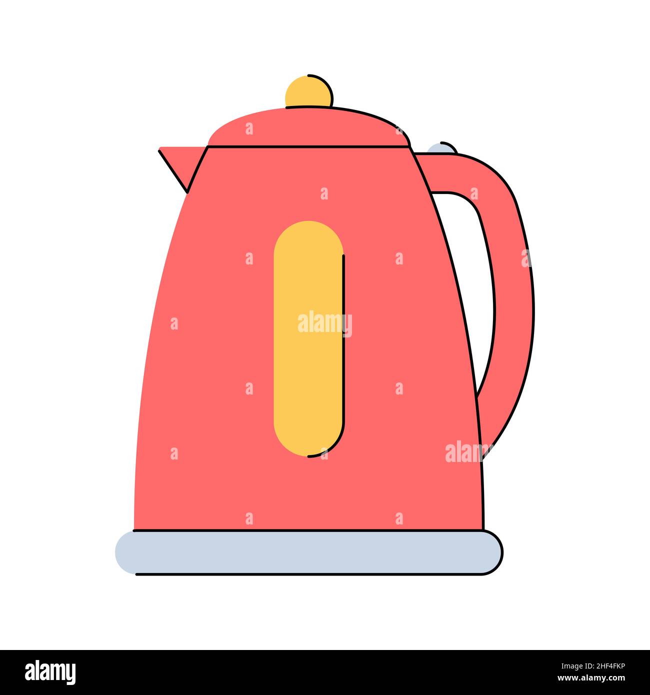 Wireless electric kettle composition Royalty Free Vector