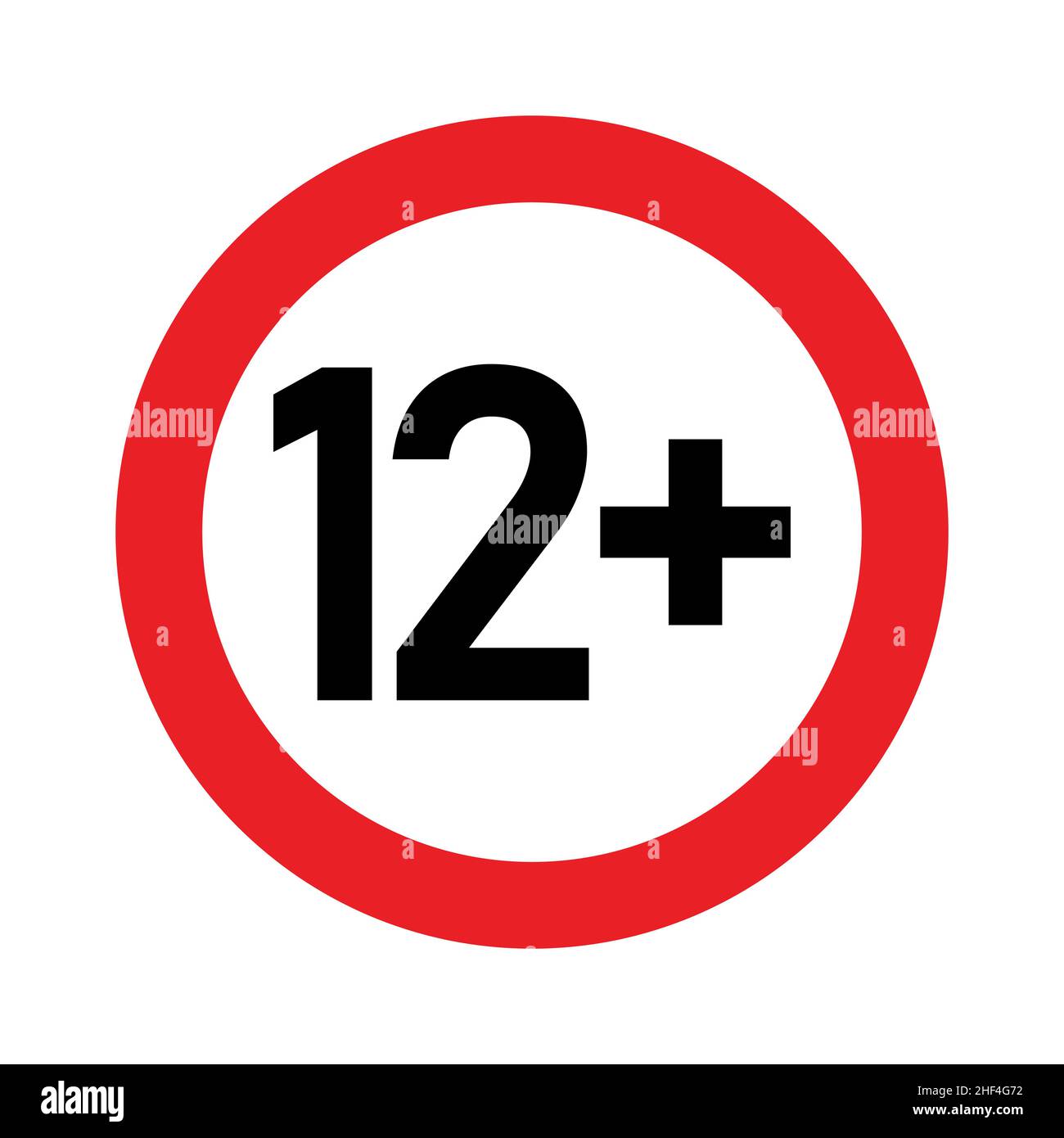 12 plus sign age restrictions Stock Vector Image & Art - Alamy