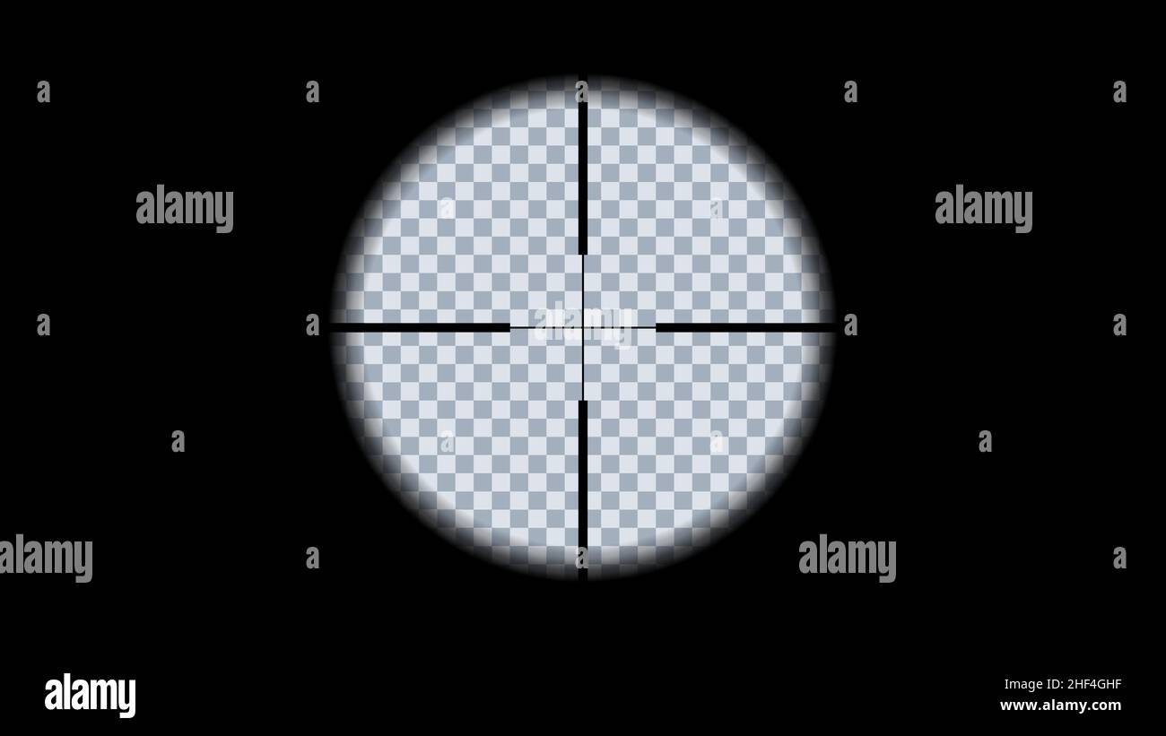 Gun viewfinder scope. Stock Vector