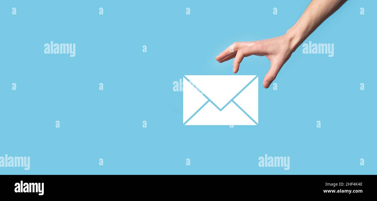 Email and user icon,sign,symbol marketing or newsletter concept ...