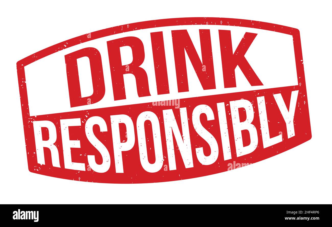 Drink responsibly grunge rubber stamp on white background, vector illustration Stock Vector