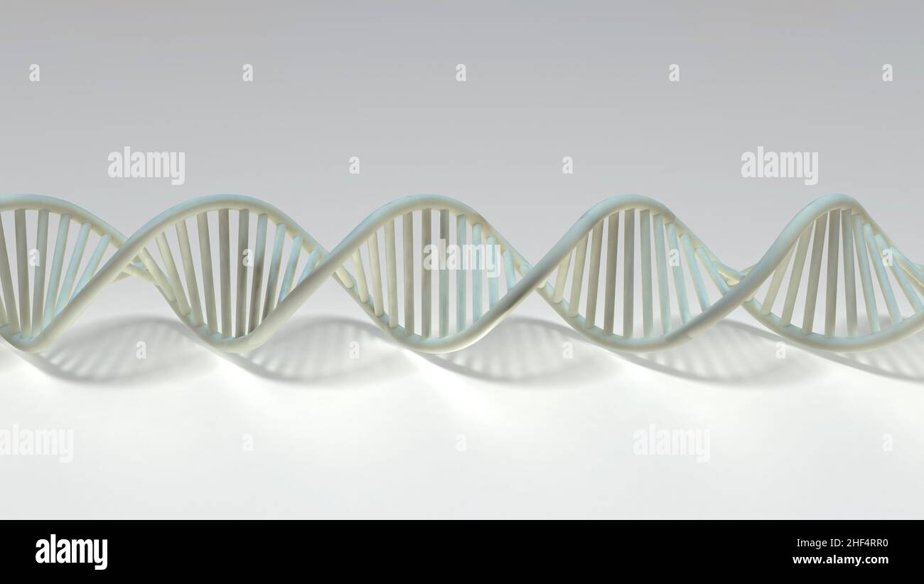 Abstract 3D DNA structure. Medical science background Stock Photo