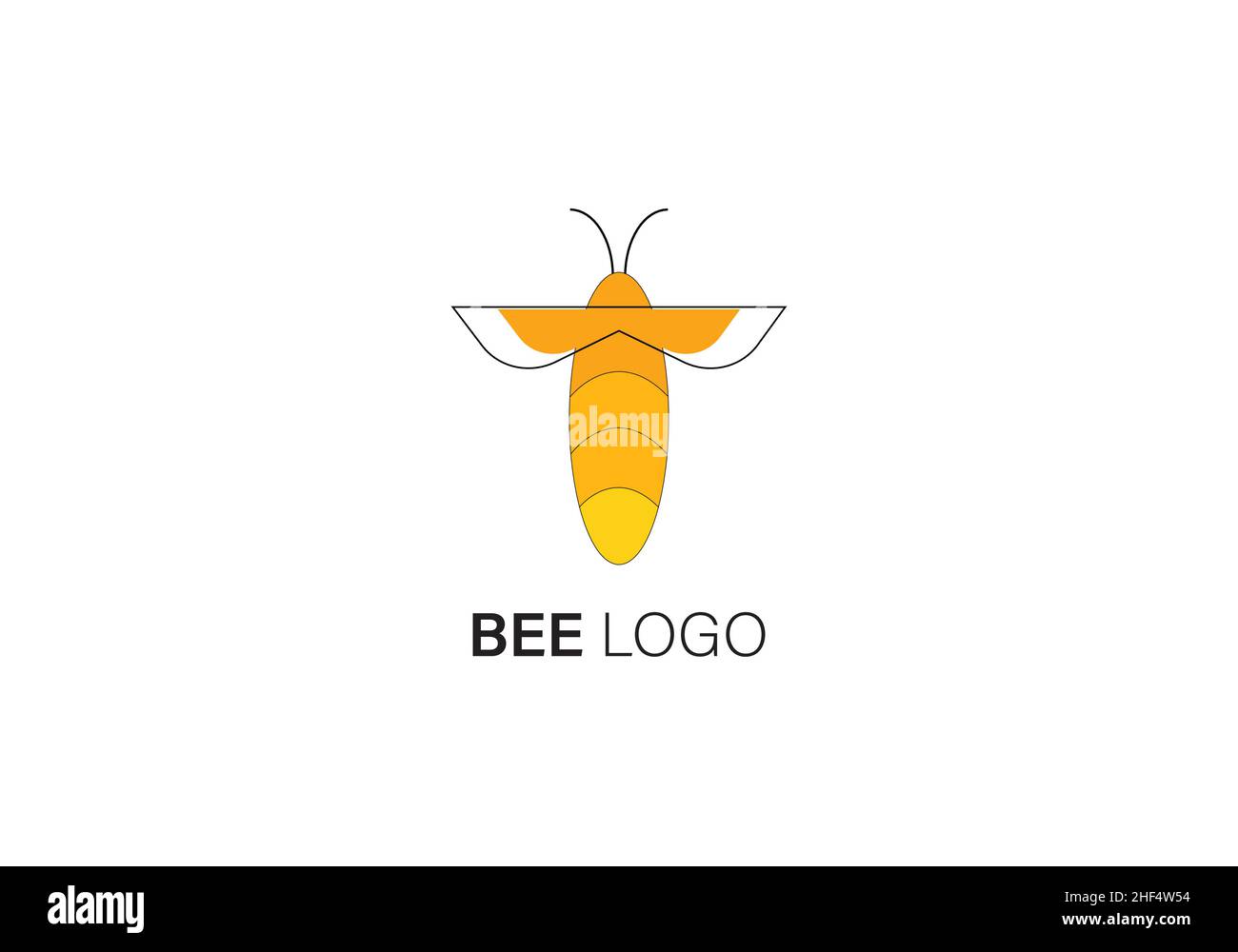 bee logo design Stock Vector