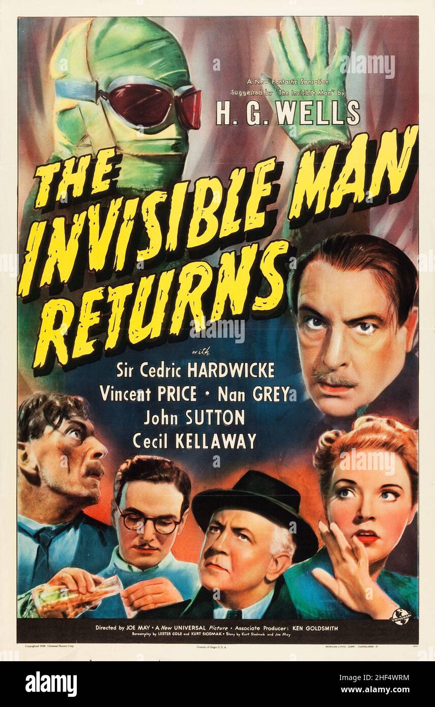THE INVISIBLE MAN RETURNS (1940), directed by JOE MAY. Credit